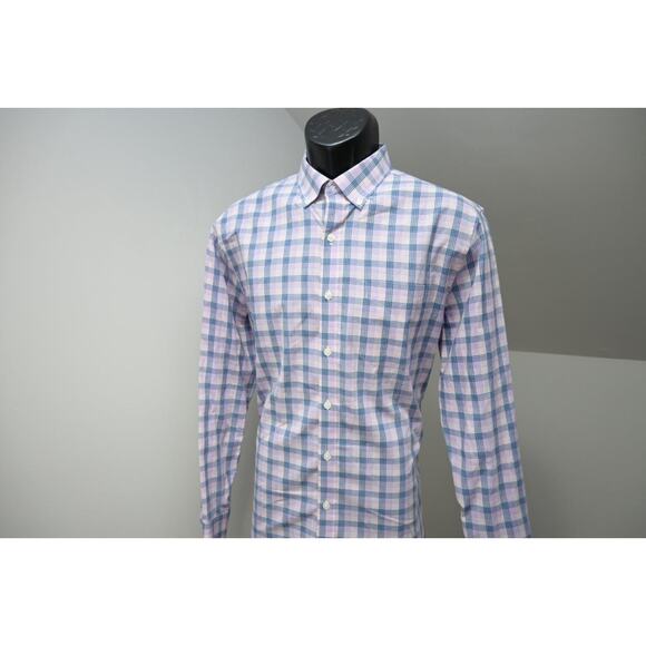 Bonobos Dress Shirt Standard Fit Plaid Casual Button Up Mens Sz Medium Short - Picture 1 of 7